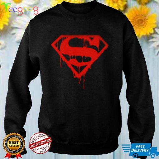 Superman Dead Superman Logo Bleeding Horror Style T Shirt