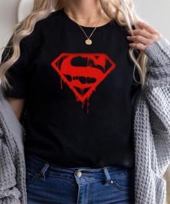 Superman Dead Superman Logo Bleeding Horror Style T Shirt
