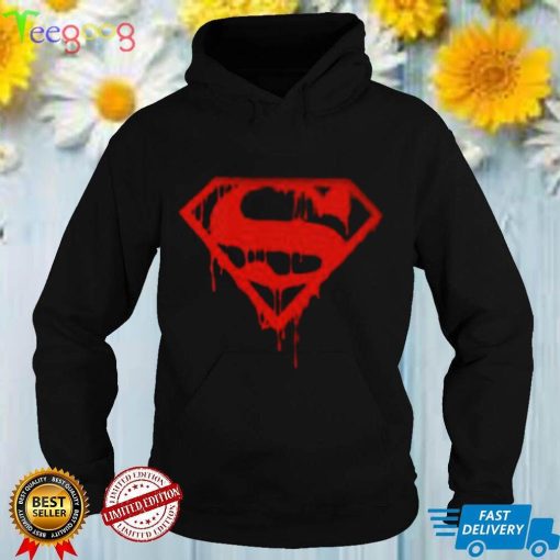 Superman Dead Superman Logo Bleeding Horror Style T Shirt