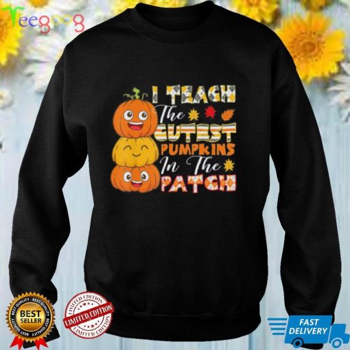 Teacher halloween teacher kindergarten cutest pumpkins shirt