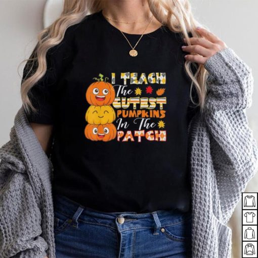 Teacher halloween teacher kindergarten cutest pumpkins shirt