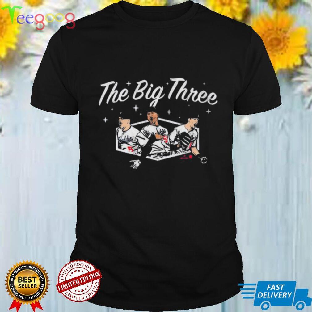 The Big Three Los Angeles Dodgers Baseball Shirt