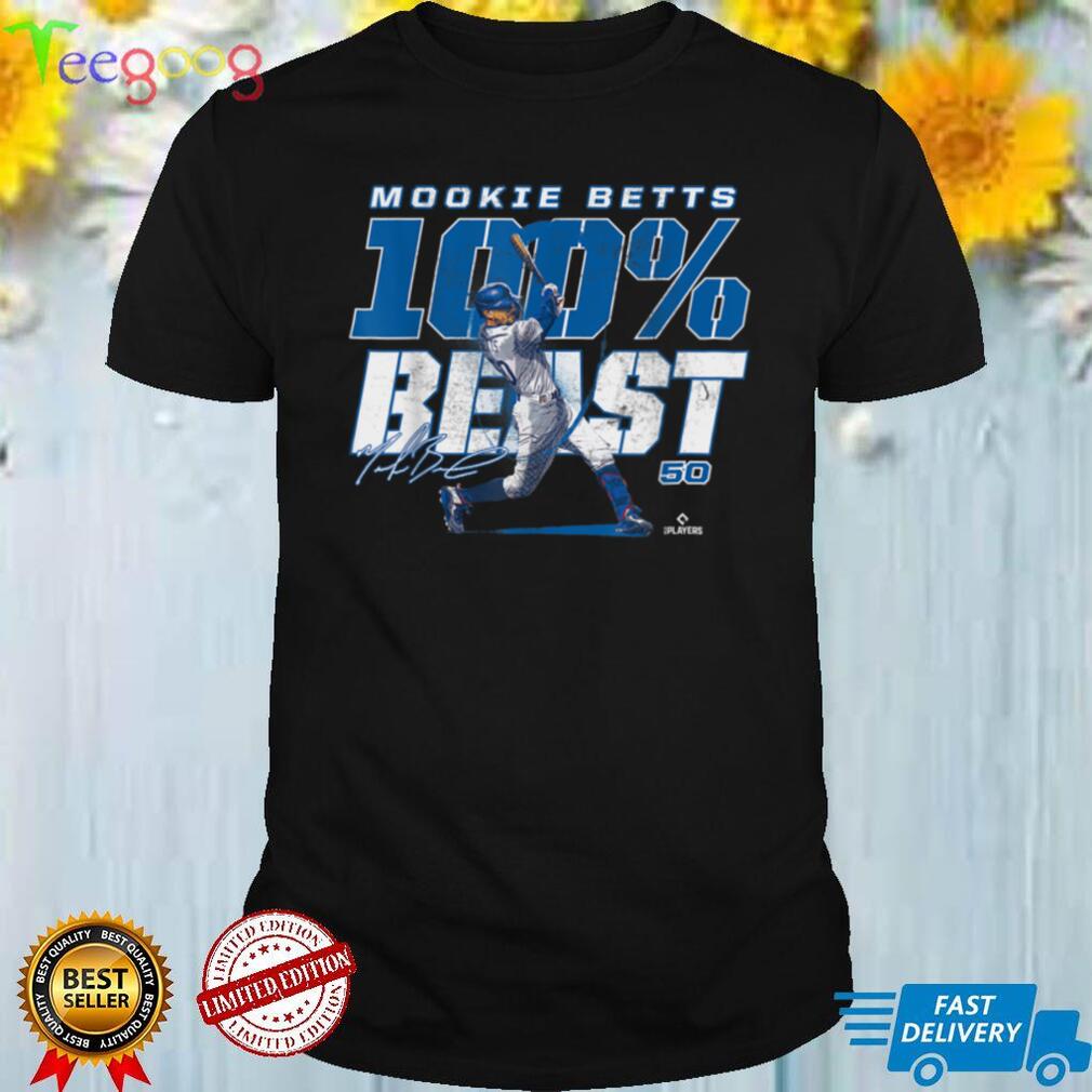 100 Percent Beast Mookie Betts Los Angeles MLBPA T Shirt