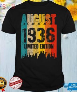August 1936 86 Years Old Birthday Limited Edition Vintage T Shirt