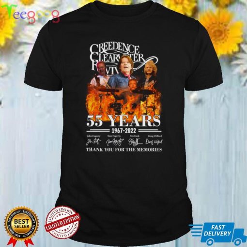 Creedence Clearwater Revival 55 Years 1967 2022 Signatures Thank You For The Memories Shirt