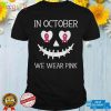 Creepy Pumpkin In October We Wear Pink Cancer Halloween Kids T Shirt