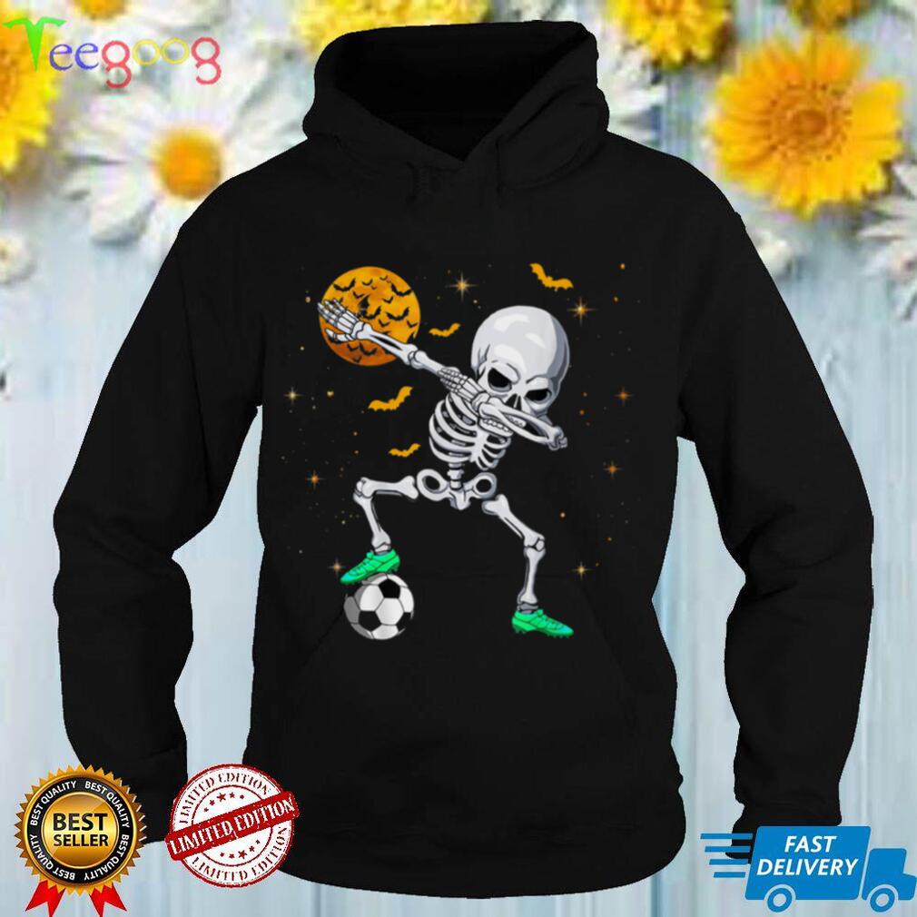 Dabbing Skeleton Soccer Halloween Boys Girls Kids Men T Shirt   Copy (2)