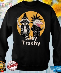 Funny Team Trash Stay Trashy Raccoons Opossums Squad Retro T Shirt