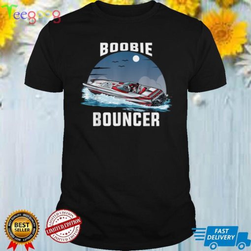 Funny Vintage Boobie Bouncer Speedboat Sailing Boat T Shirt