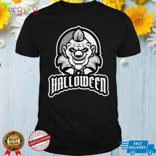 Kids Girls Black Halloween Shirt Cool Clown Shirt Halloween T Shirt