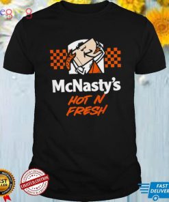 Mcnasty’s hot N fresh Pizza logo shirt