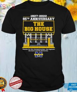 Michigan Wolverines 1997 2022 95th Anniversary The Big House Michigan Stadium Thank For The Championships Shirt