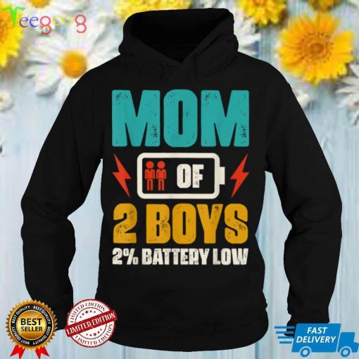 Mom of 2 Boys Gift from Son Mothers Day Birthday Women T Shirt 1