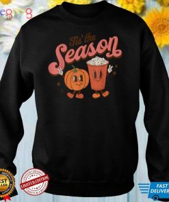 Tis The Season Pumpkin Spice Funny Fall Vibes Autumn Retro T Shirt