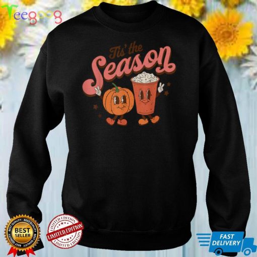 Tis The Season Pumpkin Spice Funny Fall Vibes Autumn Retro T Shirt