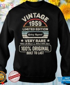 Vintage Born In 1959 Shirt 63rd Birthday Gift 63 Years Old T Shirt
