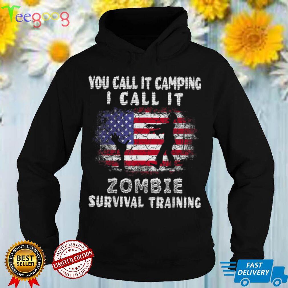 Zombie Survival Training Camping Shirt   Funny Halloween T Shirt