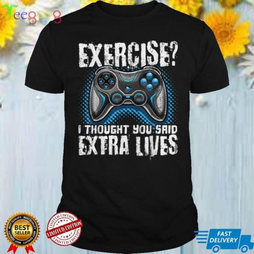 Extra Lives Funny Video Game Controller Retro Gamer Boys T Shirt