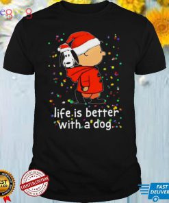 Charlie Brown And Snoopy Life Is Better With A Dog Charlie Brown Christmas T shirt