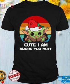 Christmas Holiday Baby Yoda Christmas T shirt Cute I Am Adore You Must