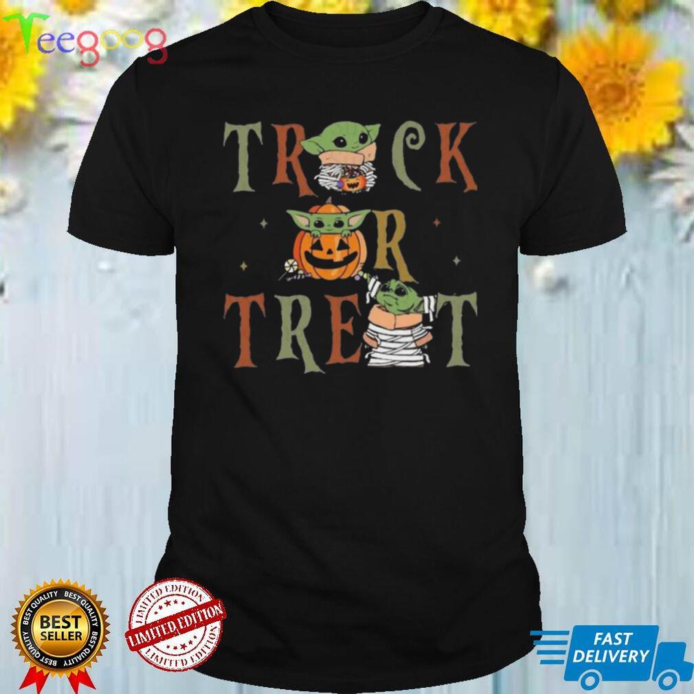 Disney Baby Yoda Trick Or Treat The Child Star Wars Halloween Shirt