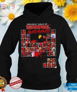 Periodic Table of Deadpool awesomeness Horror movie characters shirt