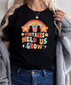 Retro Groovy Teacher Mindset Positive, Mistakes Help Us Grow Shirt