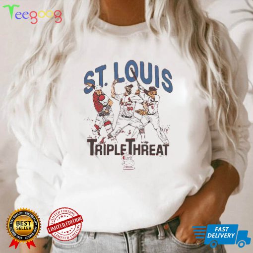 St Louis Cardinals Triple Threat Molina Wainwright Pujols Signatures Shirt