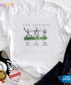 The Triplets Michael Irvin Troy Aikman And Emmitt Smith Dallas Cowboys Signatures Shirt