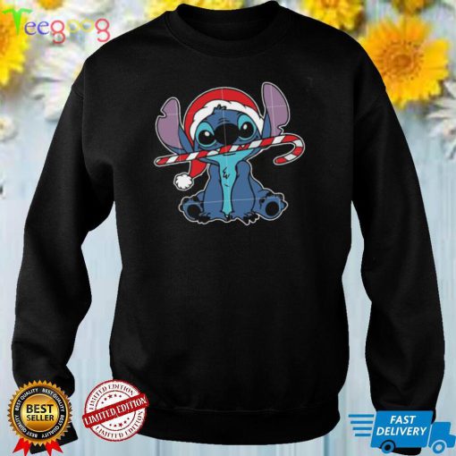 Candy Tree Santa Hat Present Holiday Stitch Christmas Sweatshirt