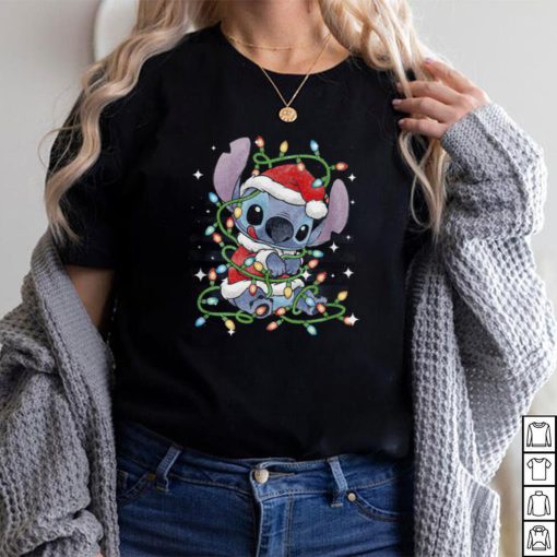 Cartoon Design Santa Hat Present Holiday Stitch Christmas Sweatshirt