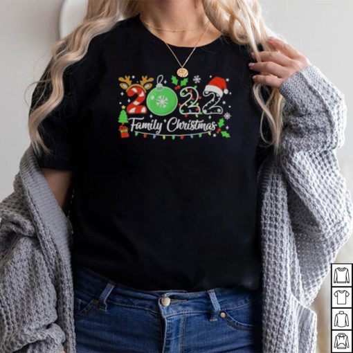 FAMILY CHRISTMAS 2022 MERRY XMAS BALL LIGHT GARDEN REINDEER SHIRT