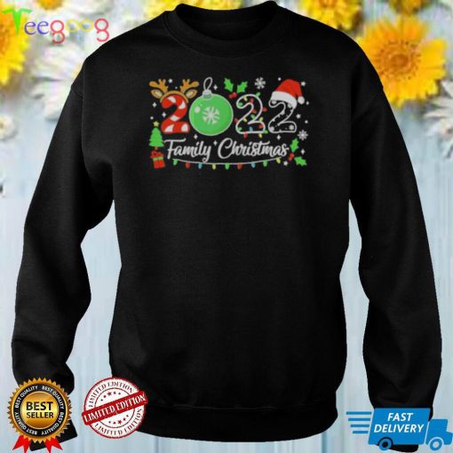 FAMILY CHRISTMAS 2022 MERRY XMAS BALL LIGHT GARDEN REINDEER SHIRT
