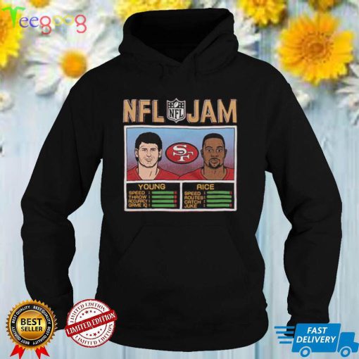 NFL Jam 49ers Young And Rice 2022 shirt