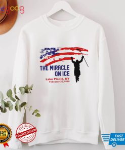The Miracle on ice hockey Lake Placid 1980 American flag shirt