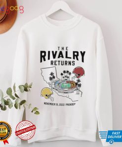 USC Trojans vs UCLA Bruins the Rivalry Returns helmets Stadium 2022 shirt