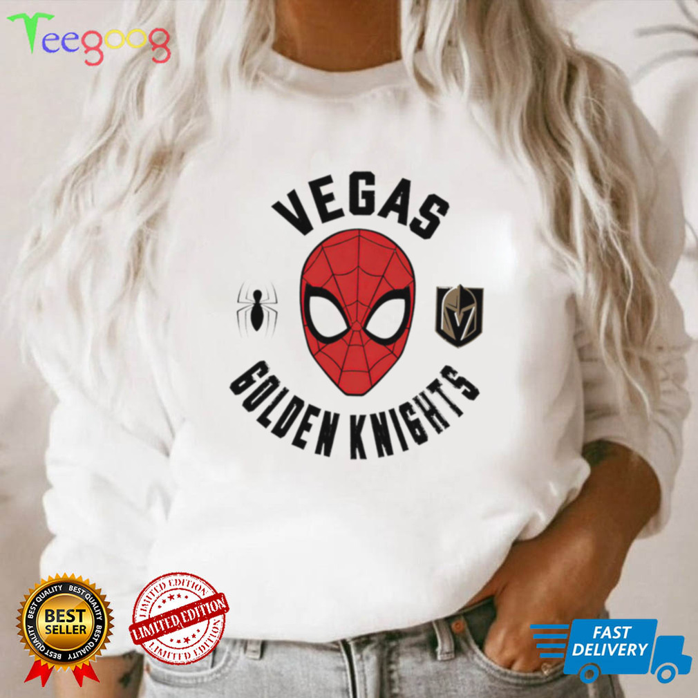 Vegas Golden Knights X Spidey Marvel Spider Man face shirt