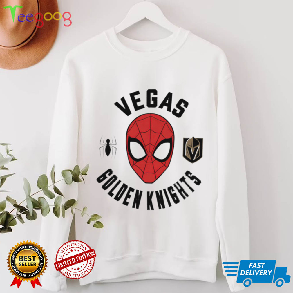 Vegas Golden Knights X Spidey Marvel Spider Man face shirt