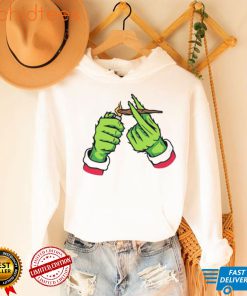 Funny Smoking Grinch Gifts For Christmas T Shirt