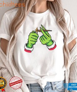 Funny Smoking Grinch Gifts For Christmas T Shirt