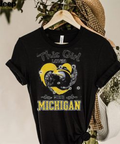 This Girl Loves Her Michigan Heart T Shirt
