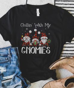 Chillin With My Gnomies Buffalo Red Plaid Christmas Gnome T Shirt