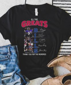 All Time Greats Thank You For The Memories T Shirt Unique Buffalo Bills Gifts