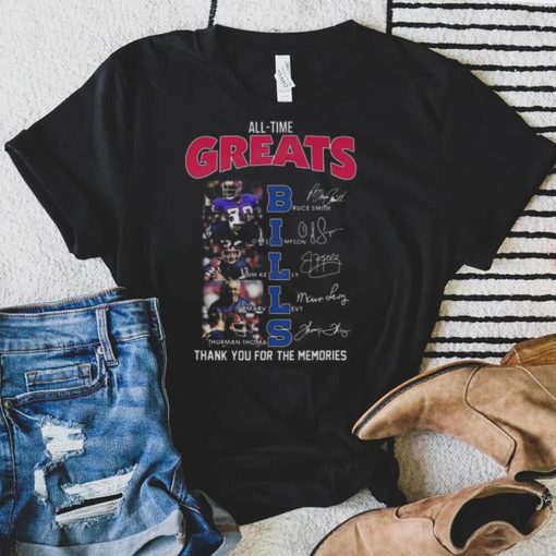 All Time Greats Thank You For The Memories T Shirt Unique Buffalo Bills Gifts