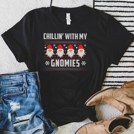 Chillin with my gnomies matching family Christmas gnome ugly Christmas sweater