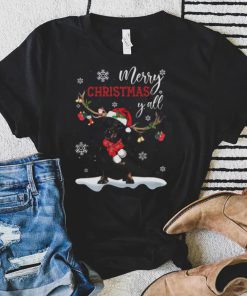 Dachshund Santa Reindeer Merry Christmas Y’all shirt