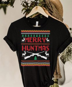 Guns hunting merry huntmas ugly Christmas sweater