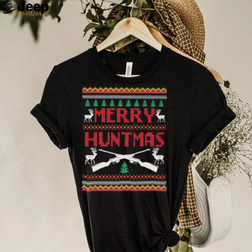 Guns hunting merry huntmas ugly Christmas sweater