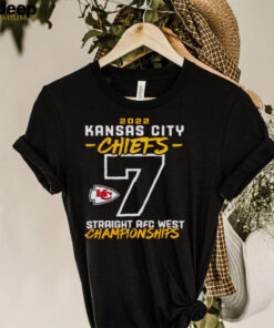 Kansas City Chiefs Straight AFC West Division Championships 2022 Shirt