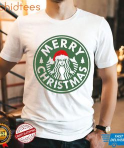 Merry Christmas starbucks merry and bright t shirt